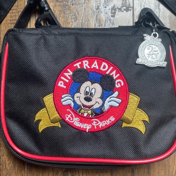Disney Handbags - Disney Parks 25th Anniversary Pin Trading Mickey Mouse Small Pin Bag 2025